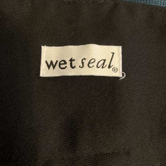 Y2K Wet Seal Black Wide Leg Dress Pants Women’s Size 7 Made in USA NWT - Picture 5 of 6